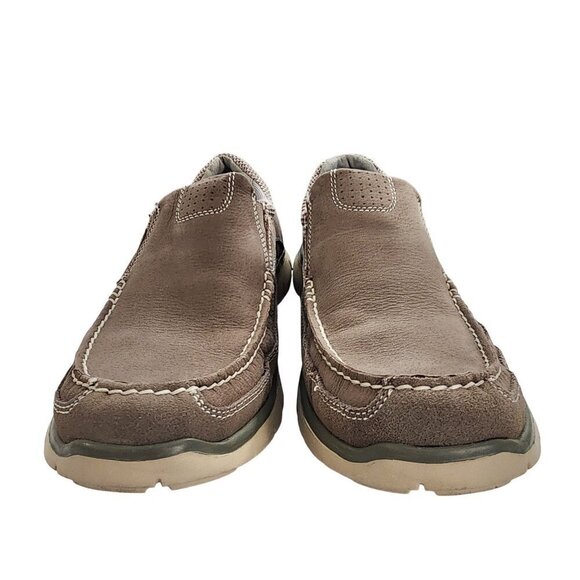 Dockers Leather Casual Slip-On Loafers Boat Shoes Tan Beige Men's 8 - Picture 2 of 10